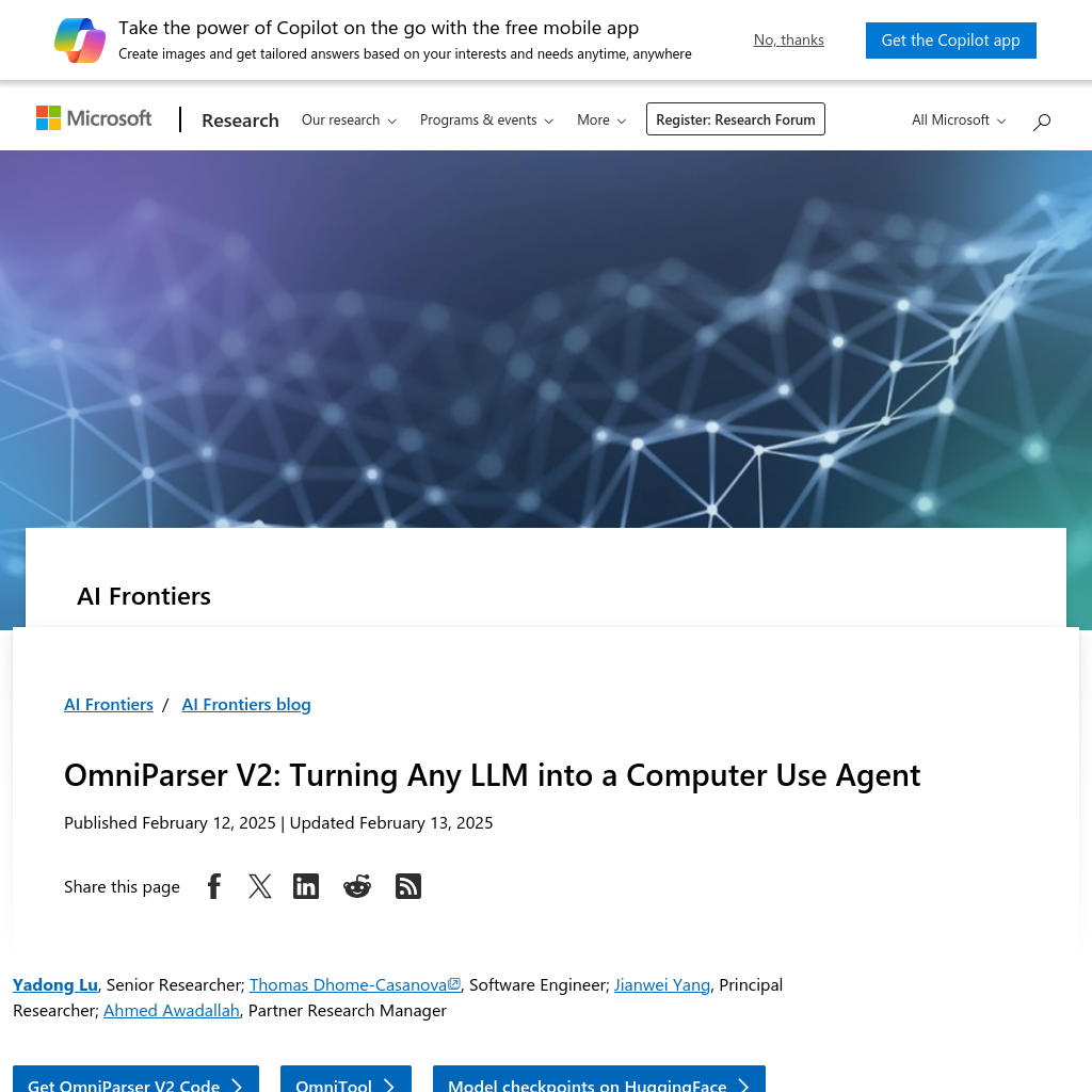 OmniParser V2: Превращение любого LLM в компьютерного агента – Исследования Microsoft