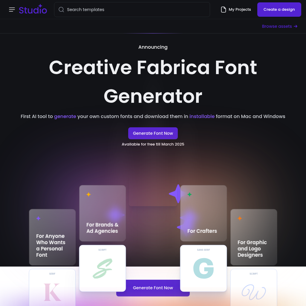 Creative Fabrica Font Generator: Free AI Font Maker