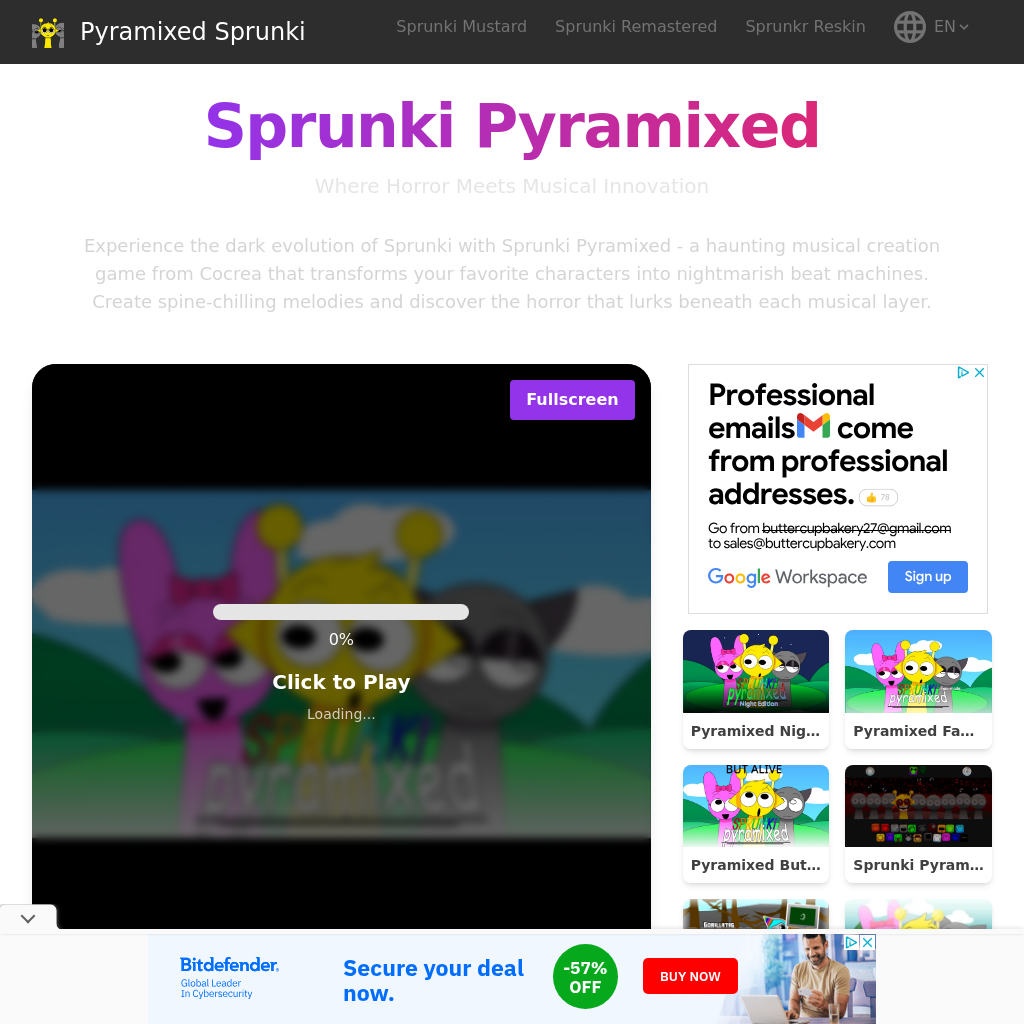 Sprunki Pyramixed: Nightmarish Music Creation Game