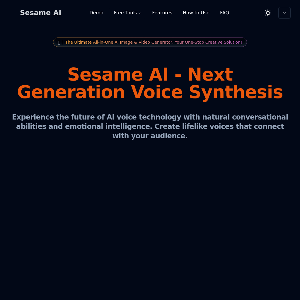 Sesame AI - 先進的 AI 語音合成模型，實現自然對話