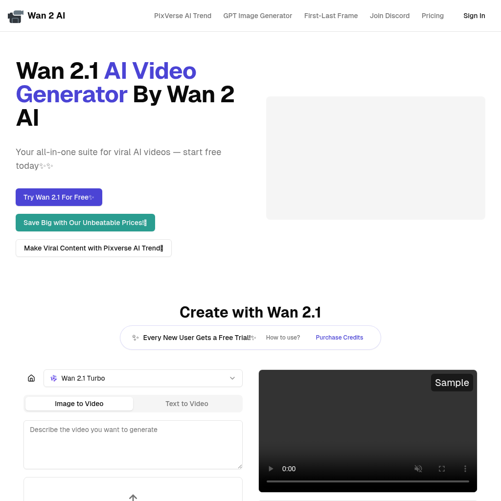 Wan 2 AI - Free AI Video Generator