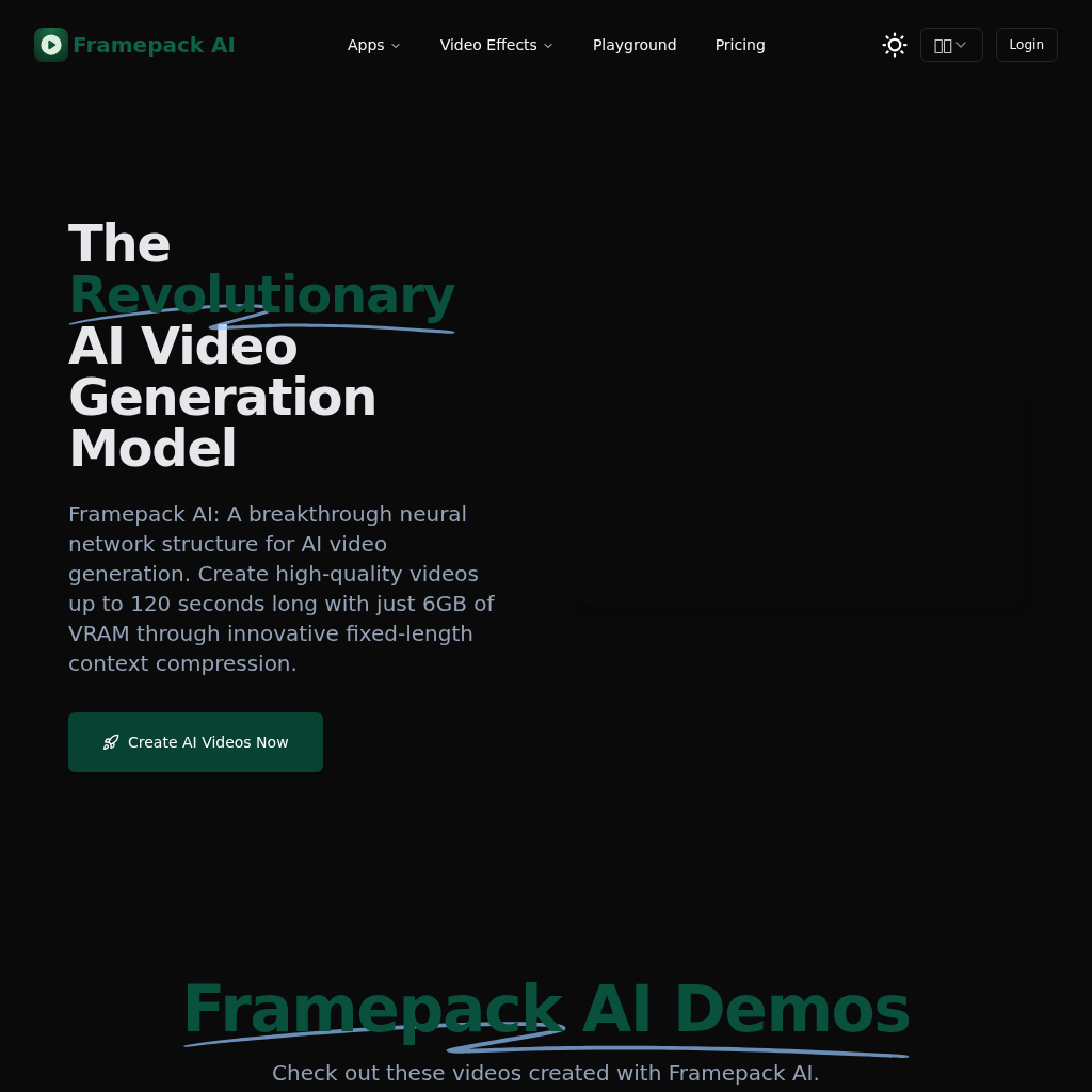 Framepack AI - AI Video Generation with Minimal VRAM