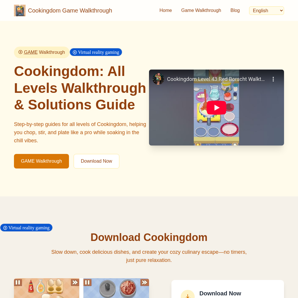 Cookingdom Game Walkthrough - Your Cozy Cooking Guide