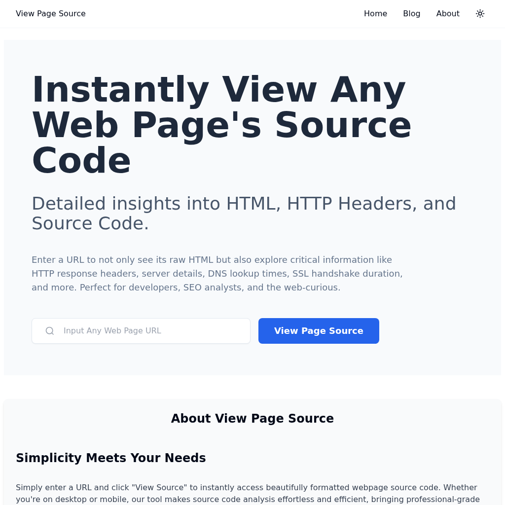 View Page Source