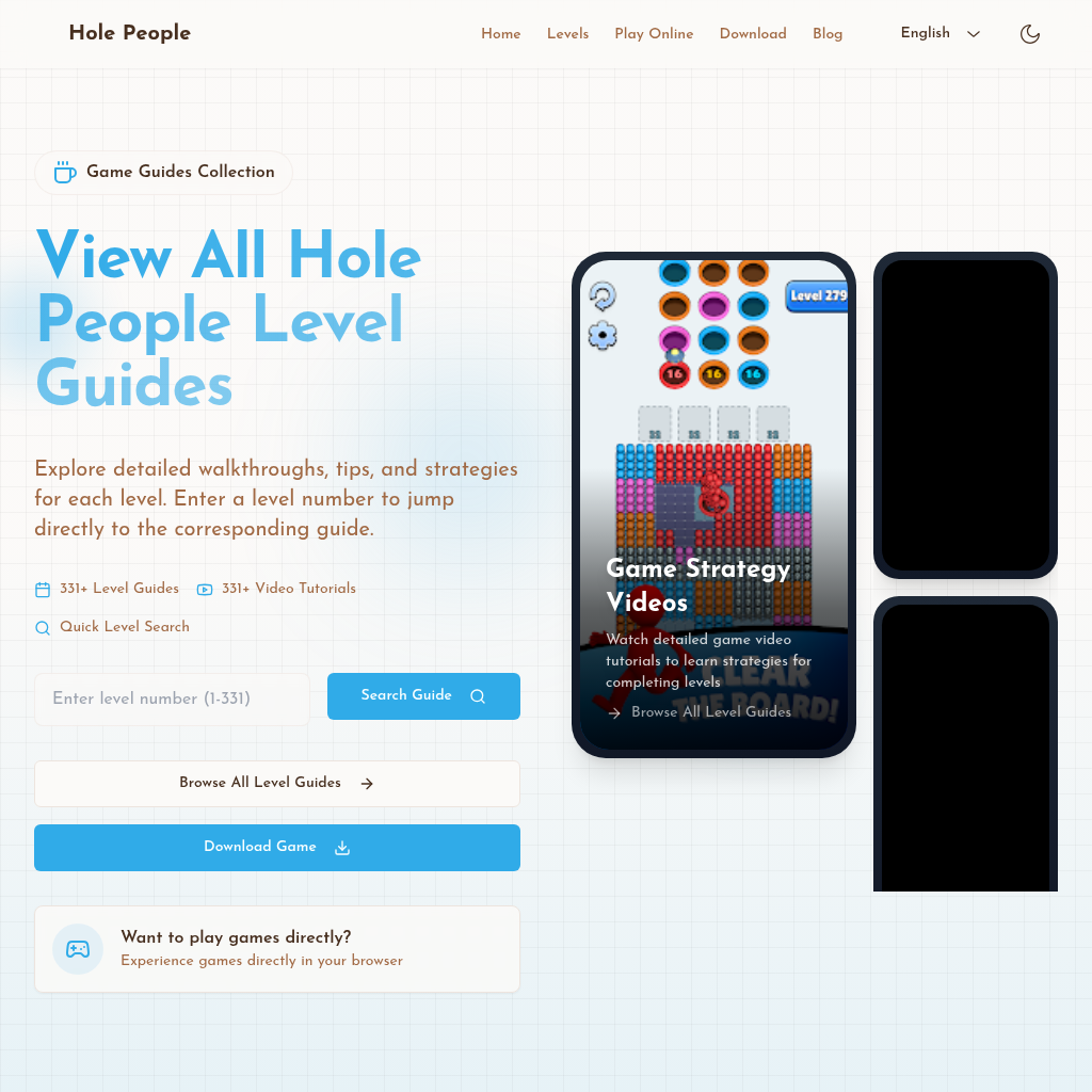 Hole People Guide: Complete Walkthrough & Cheats for Levels 1-331