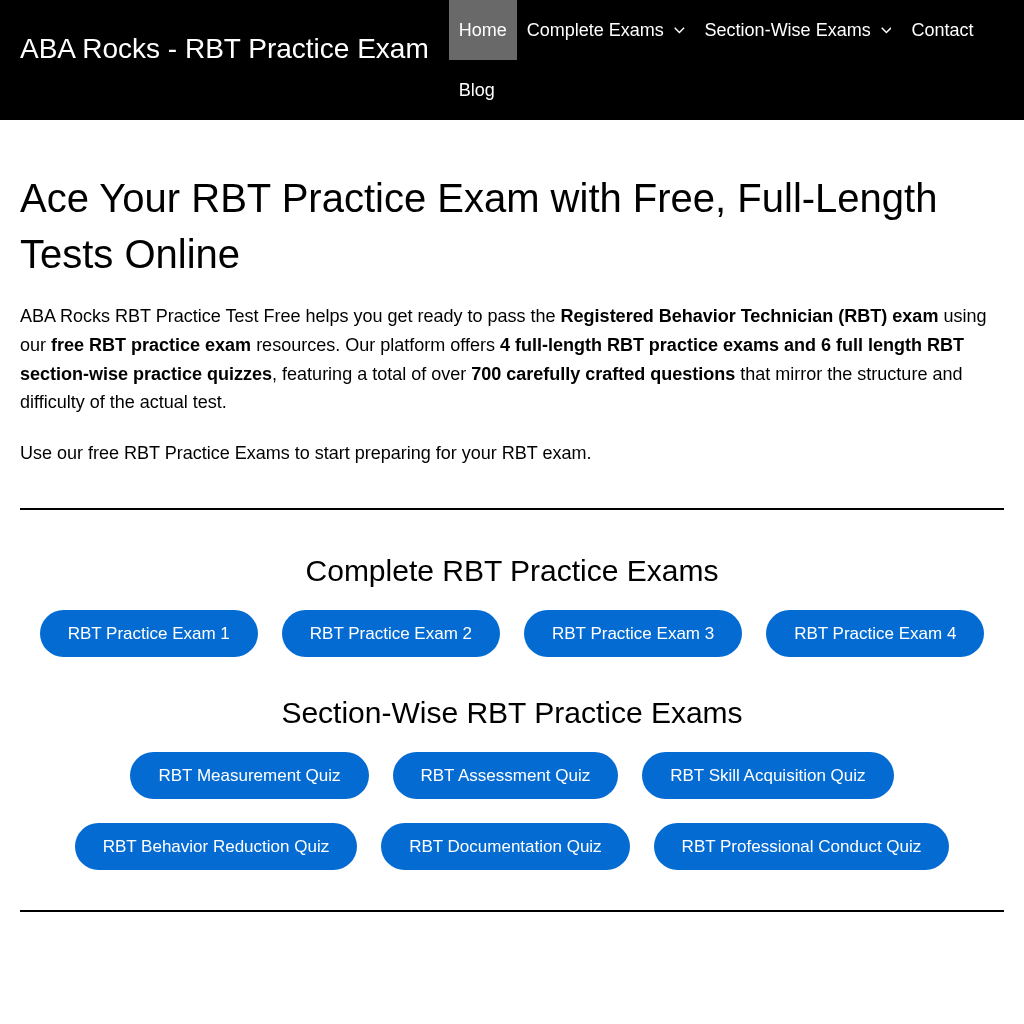ABA Rocks RBT Practice Exam Prep - Free Tests