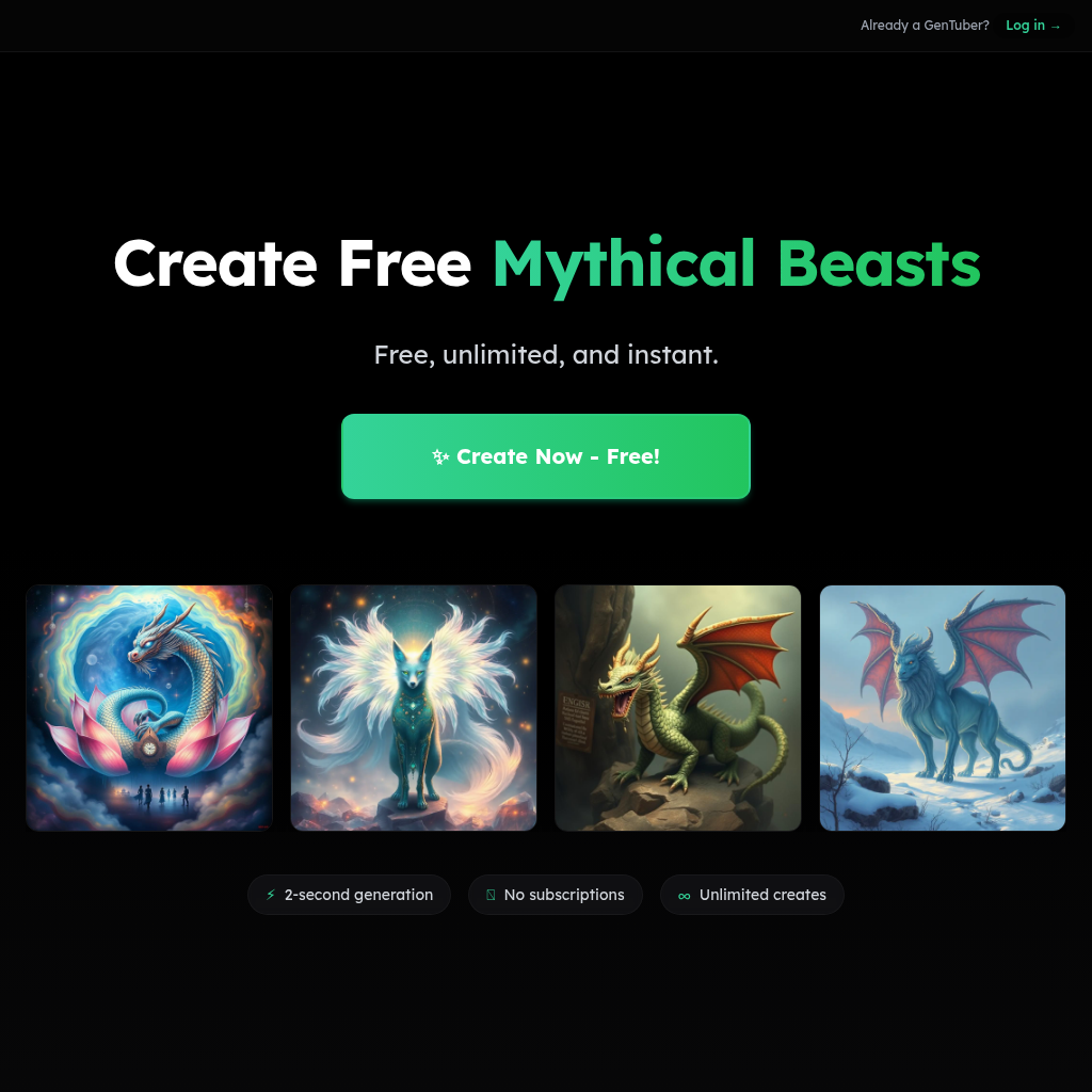 GenTube: Fast AI Art Generator