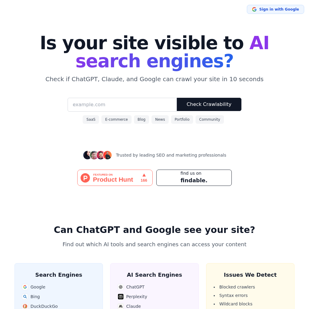 LLM SEO Index: ChatGPT & AI Crawlability Checker