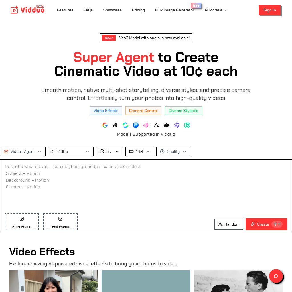 Vidduo AI: High-Quality AI Photo to Video