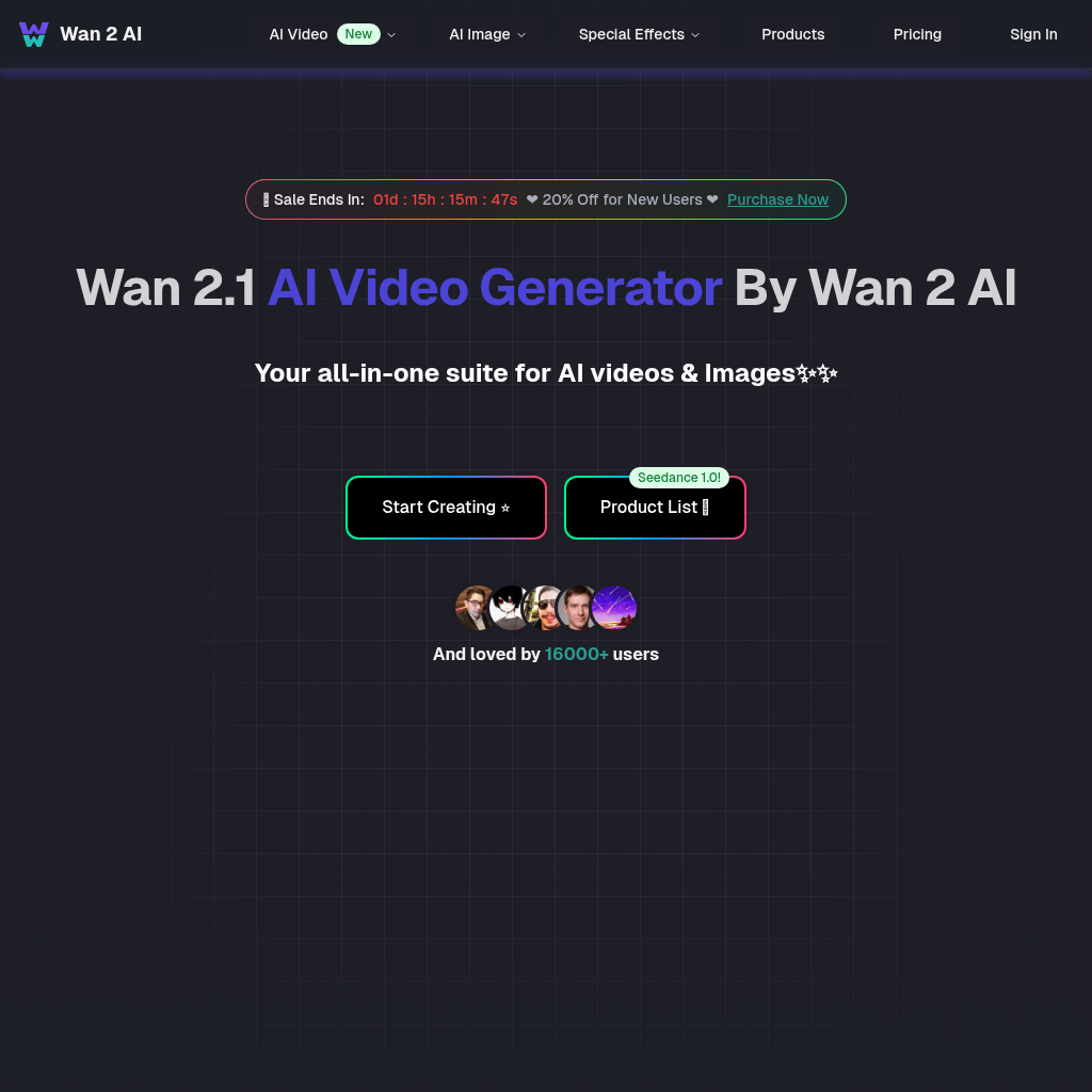 Wan 2 AI - Free AI Video Generator