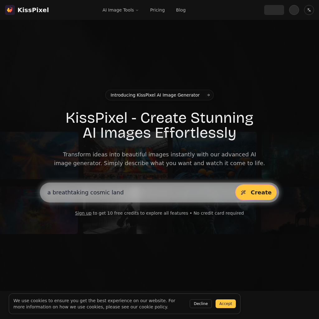 KissPixel AI Image Generator: Create Stunning AI Images