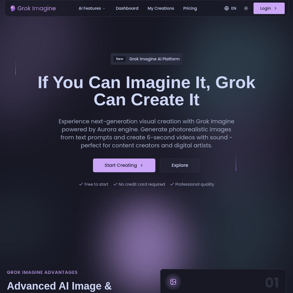 Grok Imagine AI Image & Video Generator | Aurora Engine