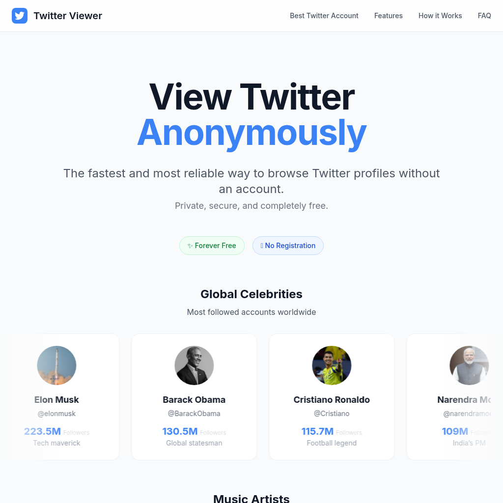Twitter Viewer - Anonymous Twitter Profile Search