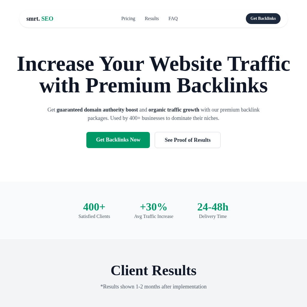 smrt. SEO - White-Hat Backlinks & Organic Traffic Growth