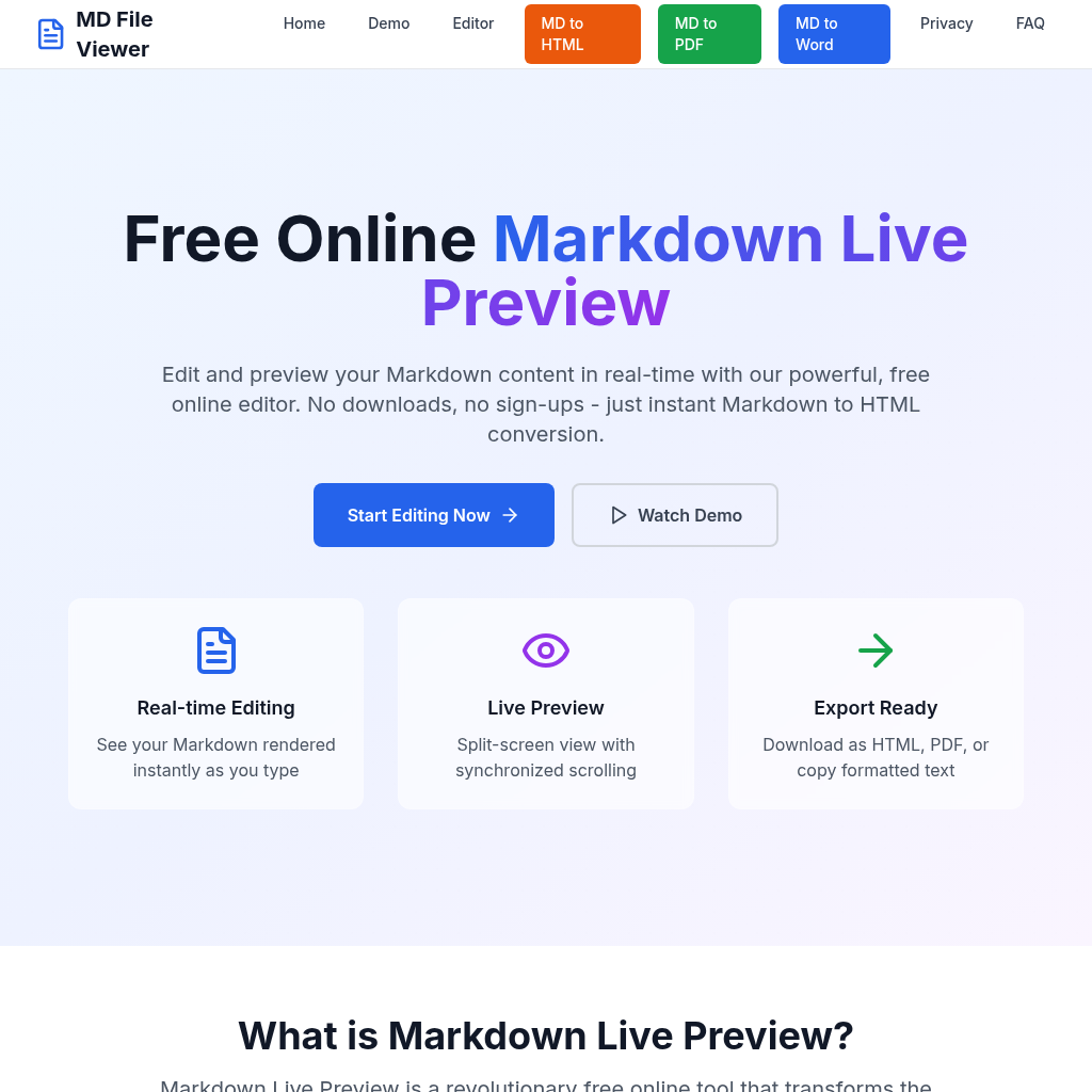 MD File Viewer: Free Online Markdown Editor