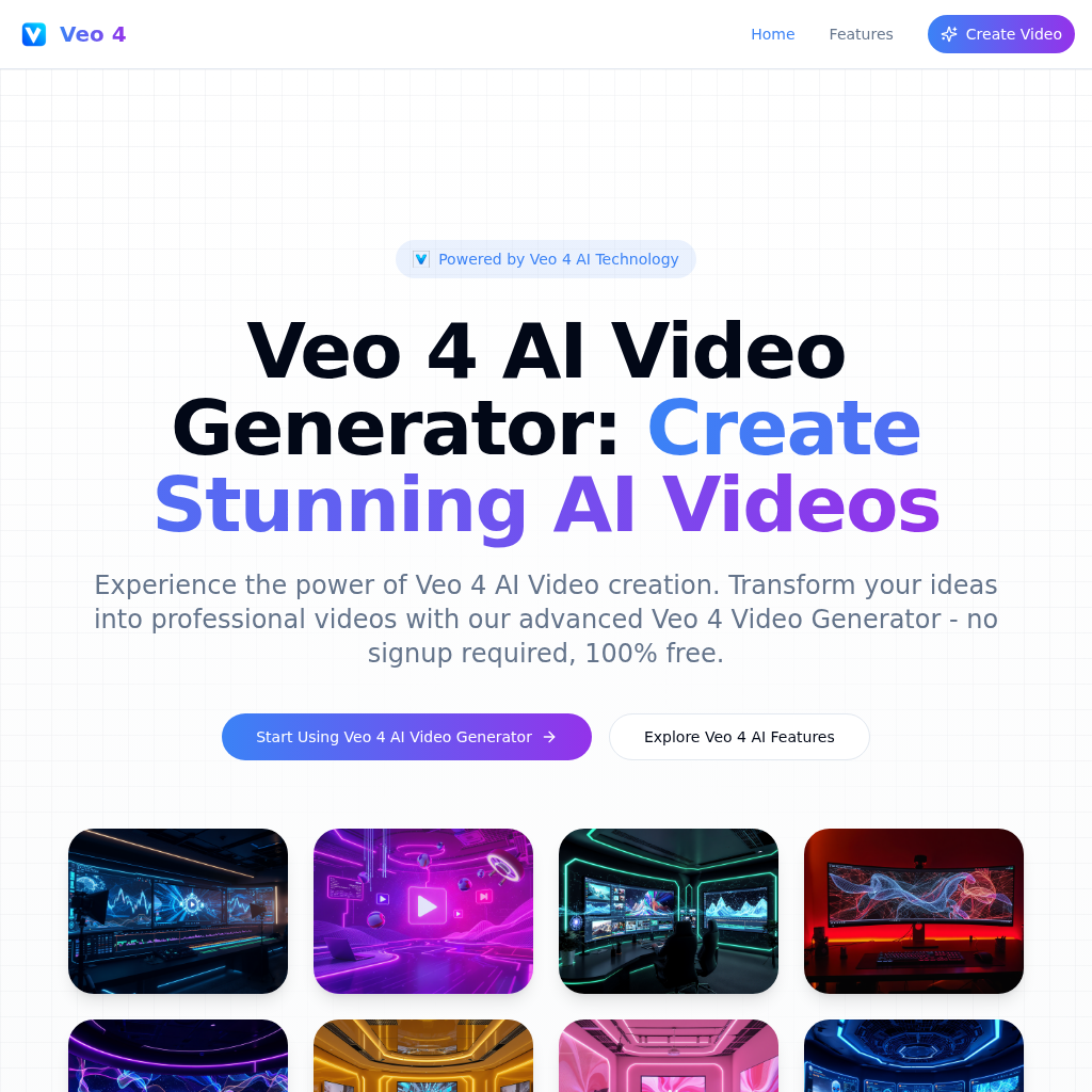 Veo 4 AI Video Generator: Free AI Video Creation - Veo 4
