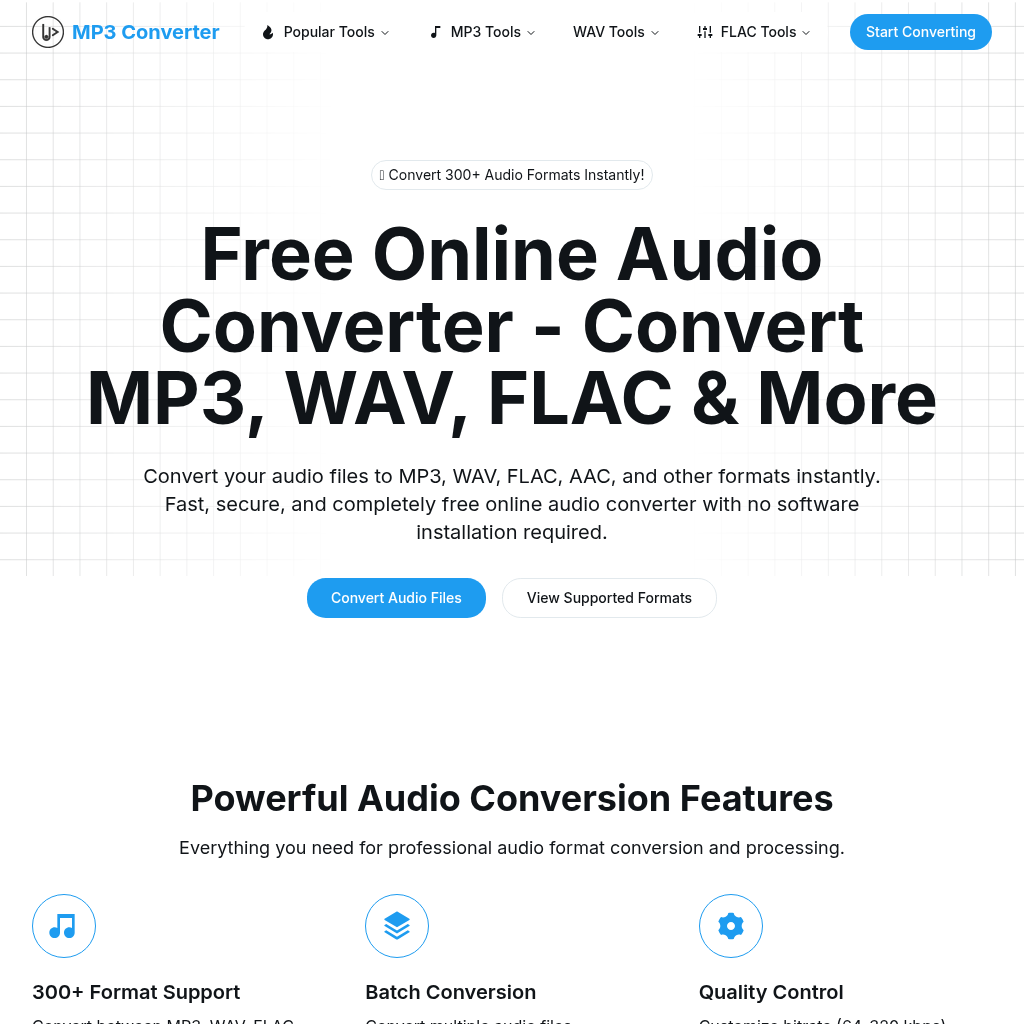 MP3TO.cc - Free Online Audio Converter | 300+ Formats Supported