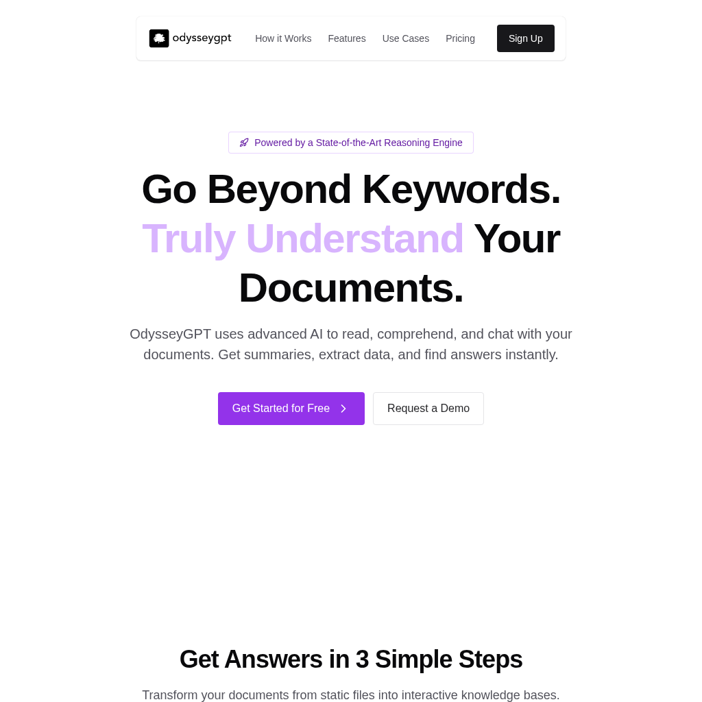 OdysseyGPT - AI-Powered Document Analysis