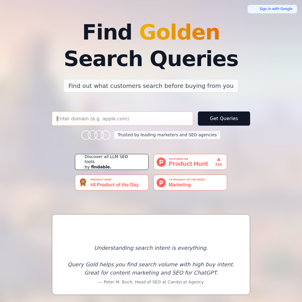 QueryGold - High-Intent ChatGPT Search Queries