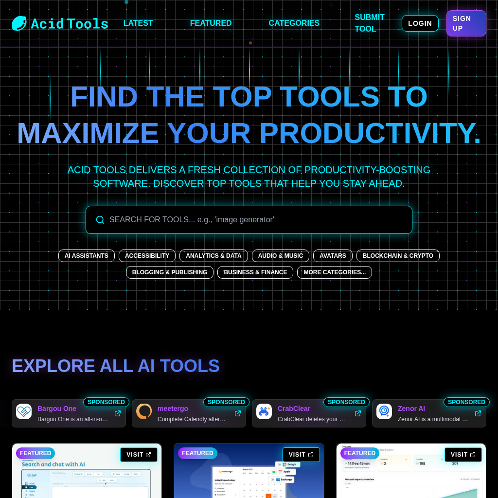 Acid Tools: Top Productivity Tools & AI Assistants