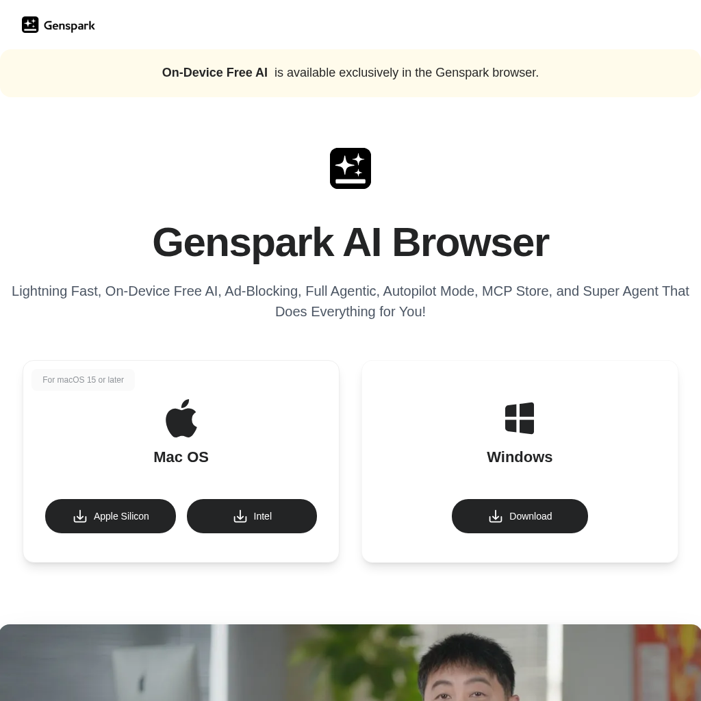 Genspark AI Browser: World's First On-Device Free AI
