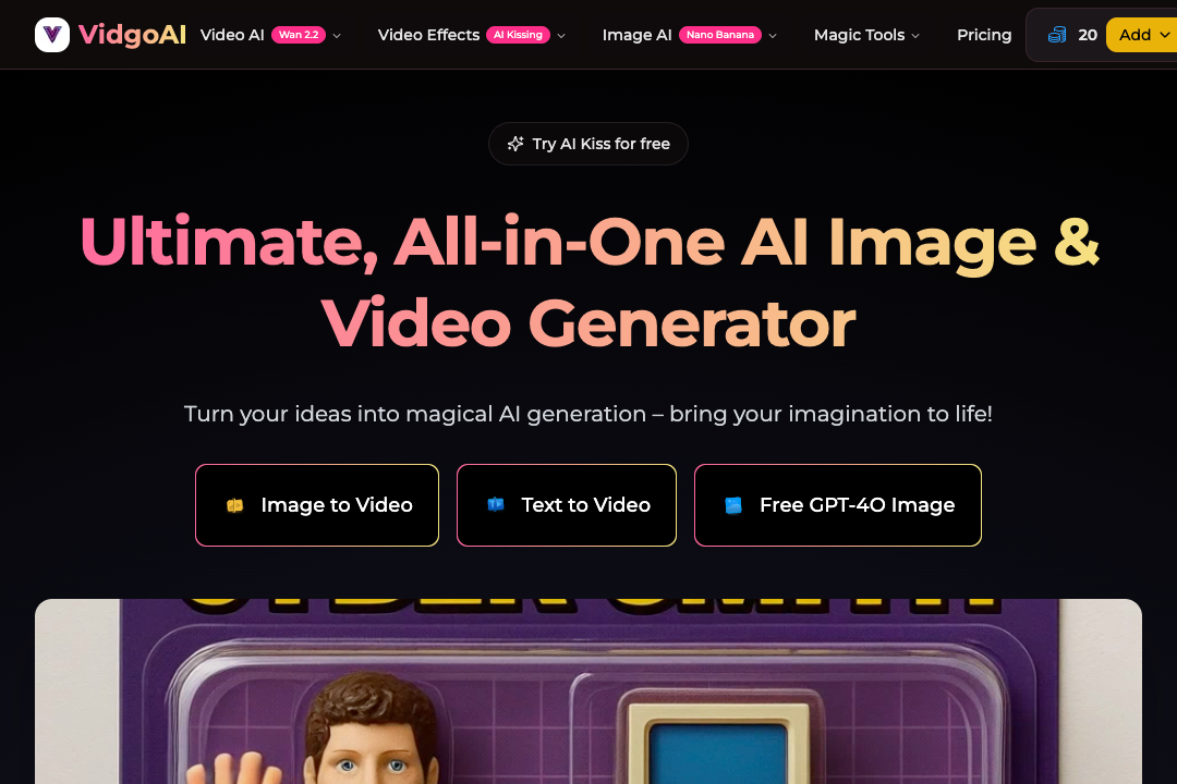 Vidgo AI: Free AI Image to Video Generator