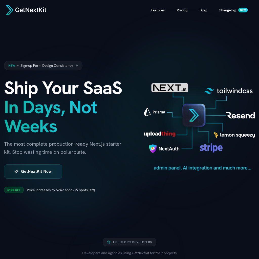 GetNextKit - Next.js SaaS Starter Kit for Fast Launches