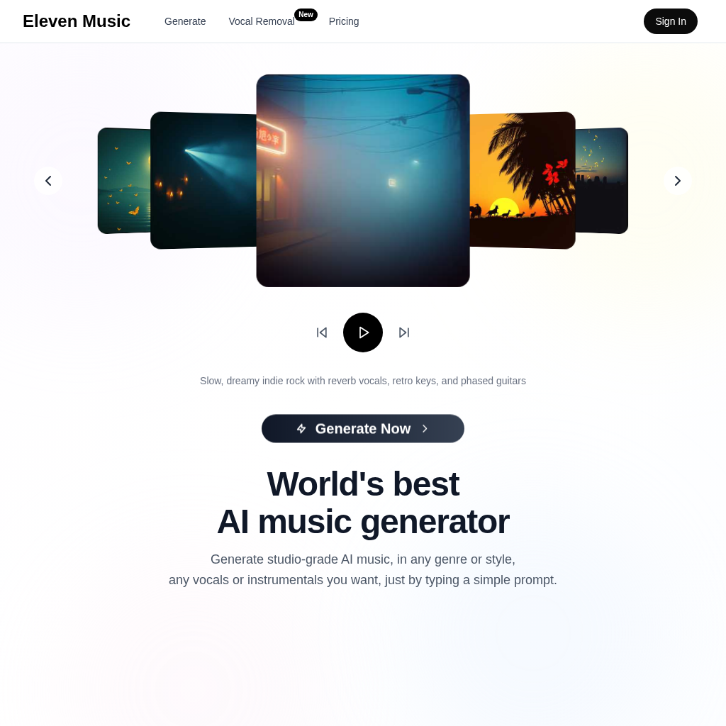 Eleven Music AI: World's Best AI Music Generator