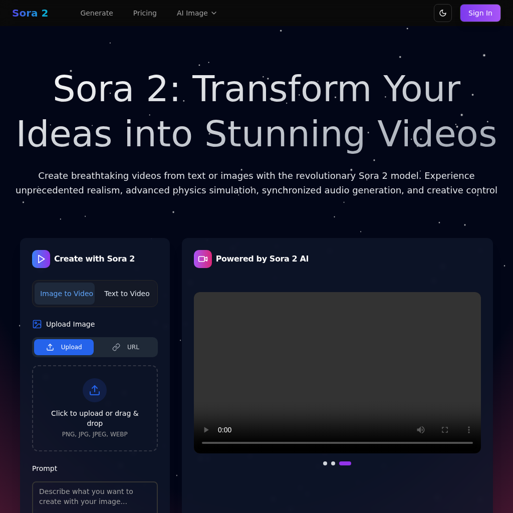 Sora 2 AI Video Generator: Transform Ideas into Stunning Videos