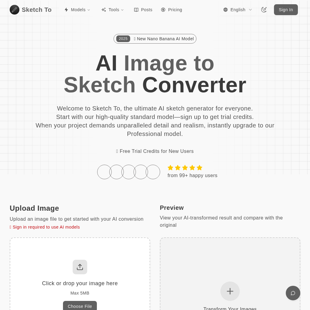 Sketch To | Free AI Image to Sketch Converter & Sketch to Image Tool