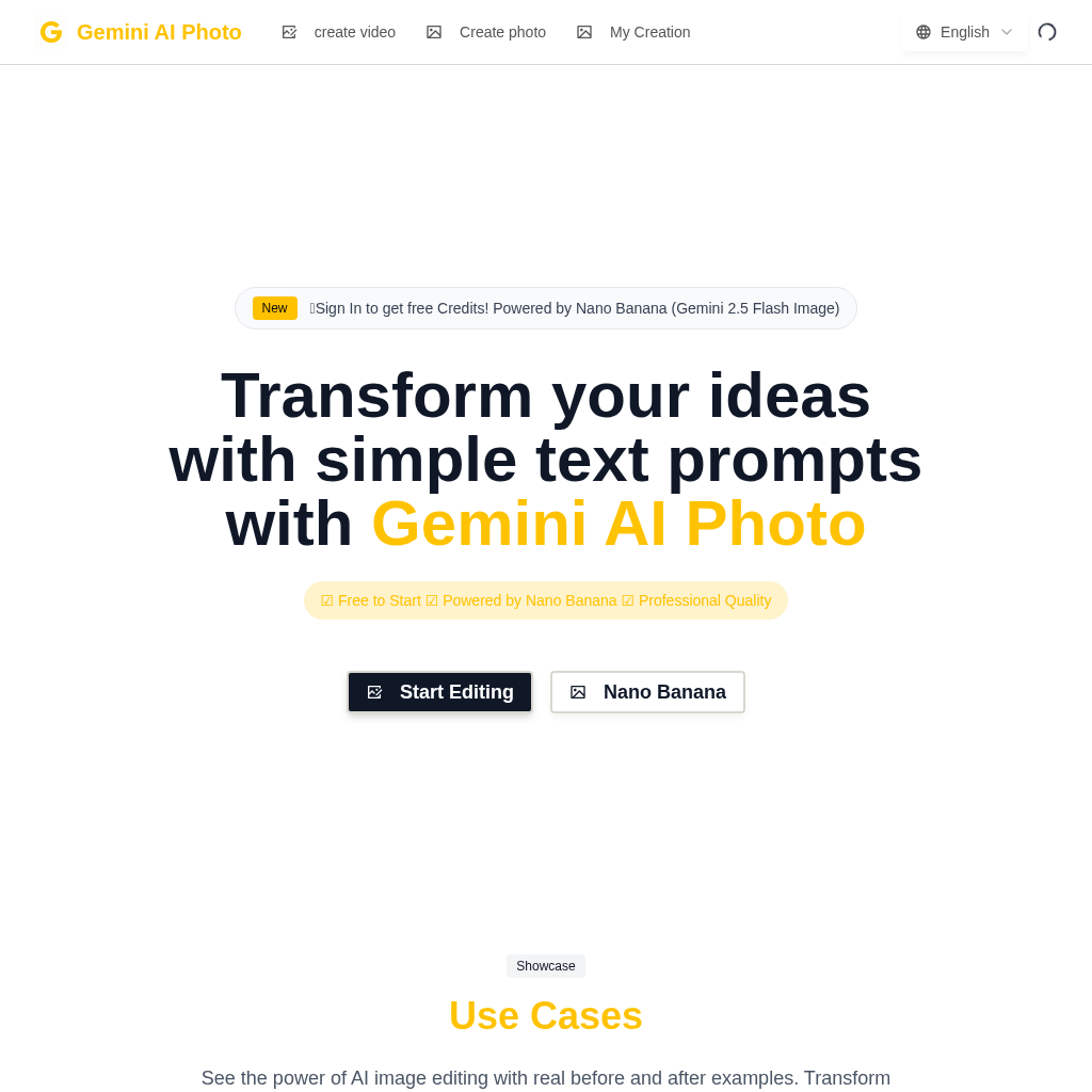 Gemini AI Photo - Free AI Photo Editor & Generator