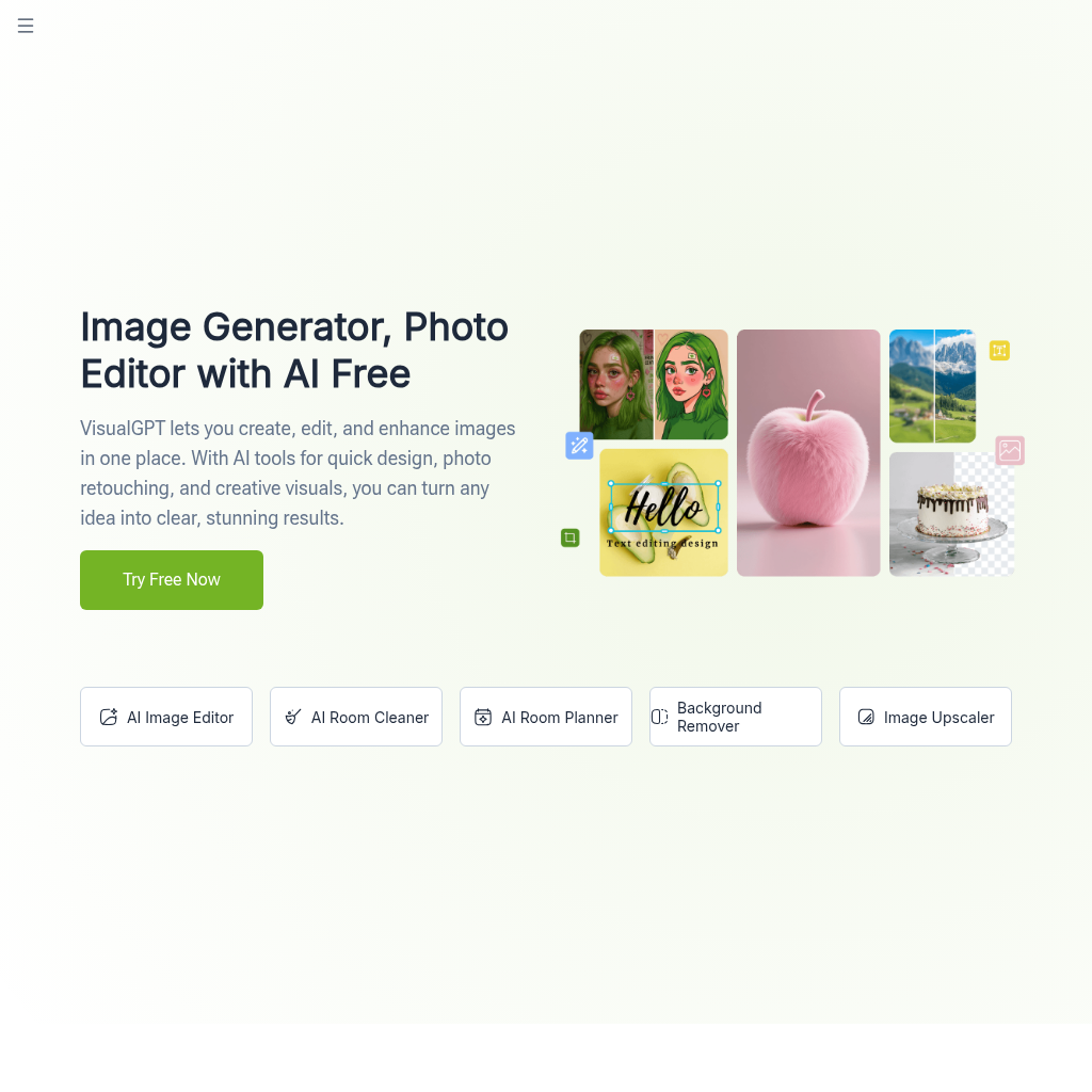 VisualGPT: Free AI Image Generator, Editor & Design Online