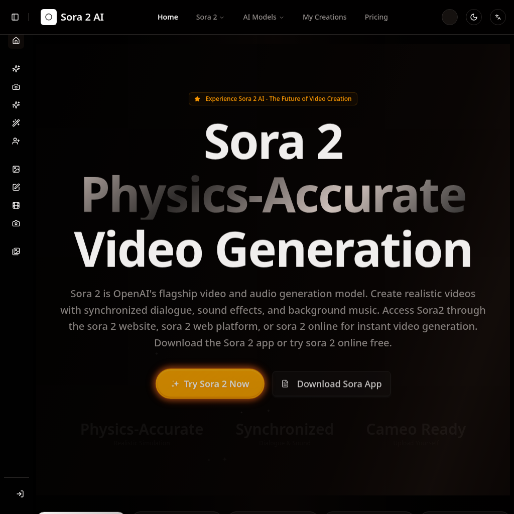 Sora 2 AI - Physics-Accurate Video Generation by OpenAI