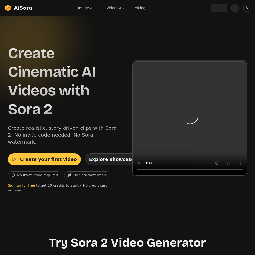 AiSora | Create Cinematic AI Videos with Sora 2