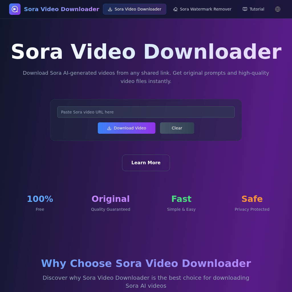 Sora Video Downloader: Download Free AI Videos & Prompts