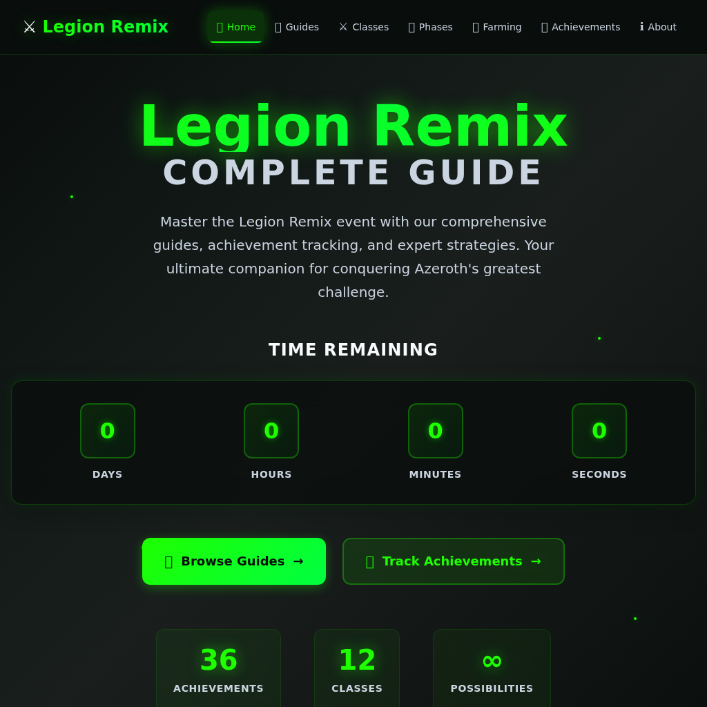 Legion Remix Guide: WoW Event Guides, Achievements & Class Tier Lists