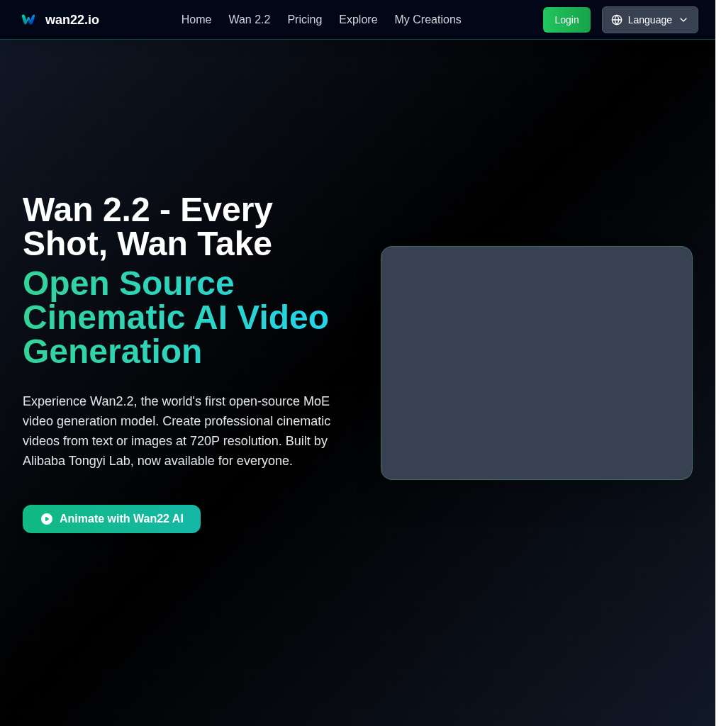 Wan2.2 - Open Source MoE Video Generation | Cinematic AI