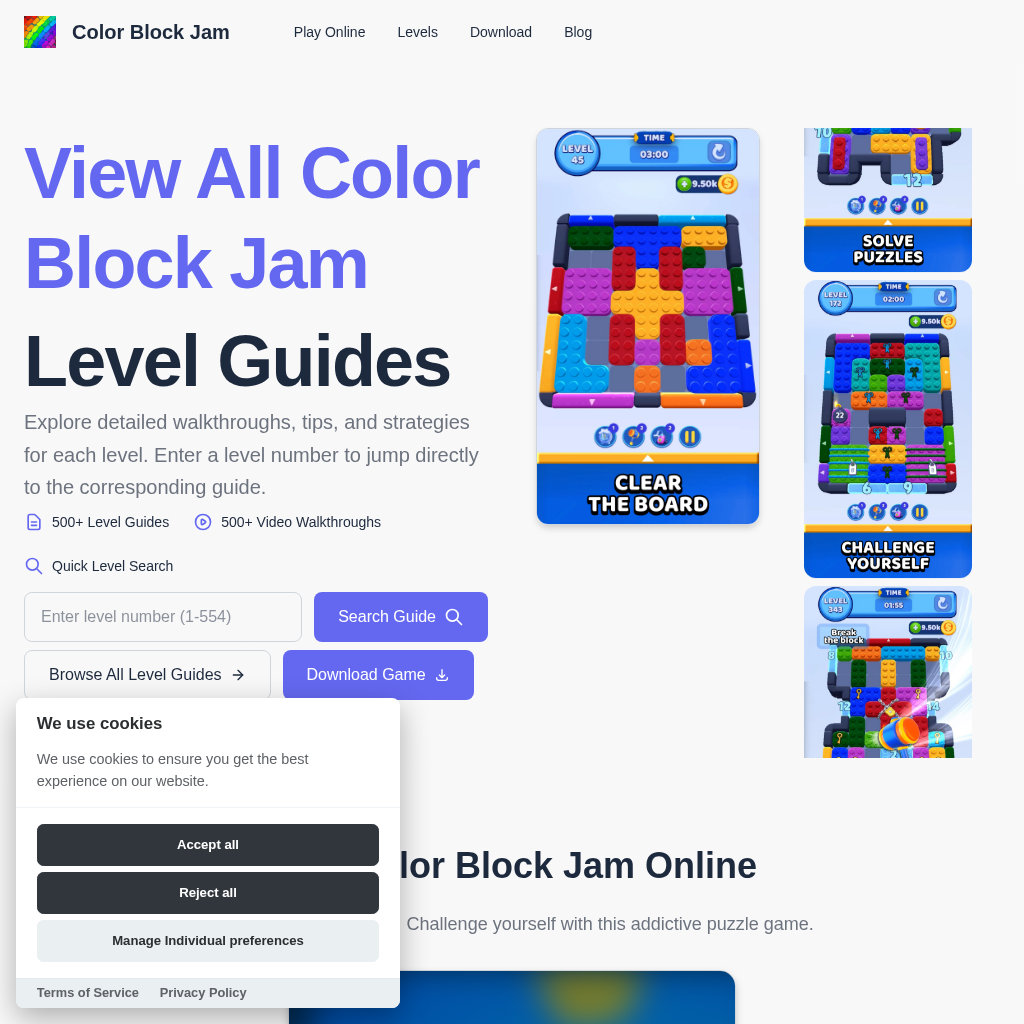 Color Block Jam: 800+ Level Guides & Walkthroughs