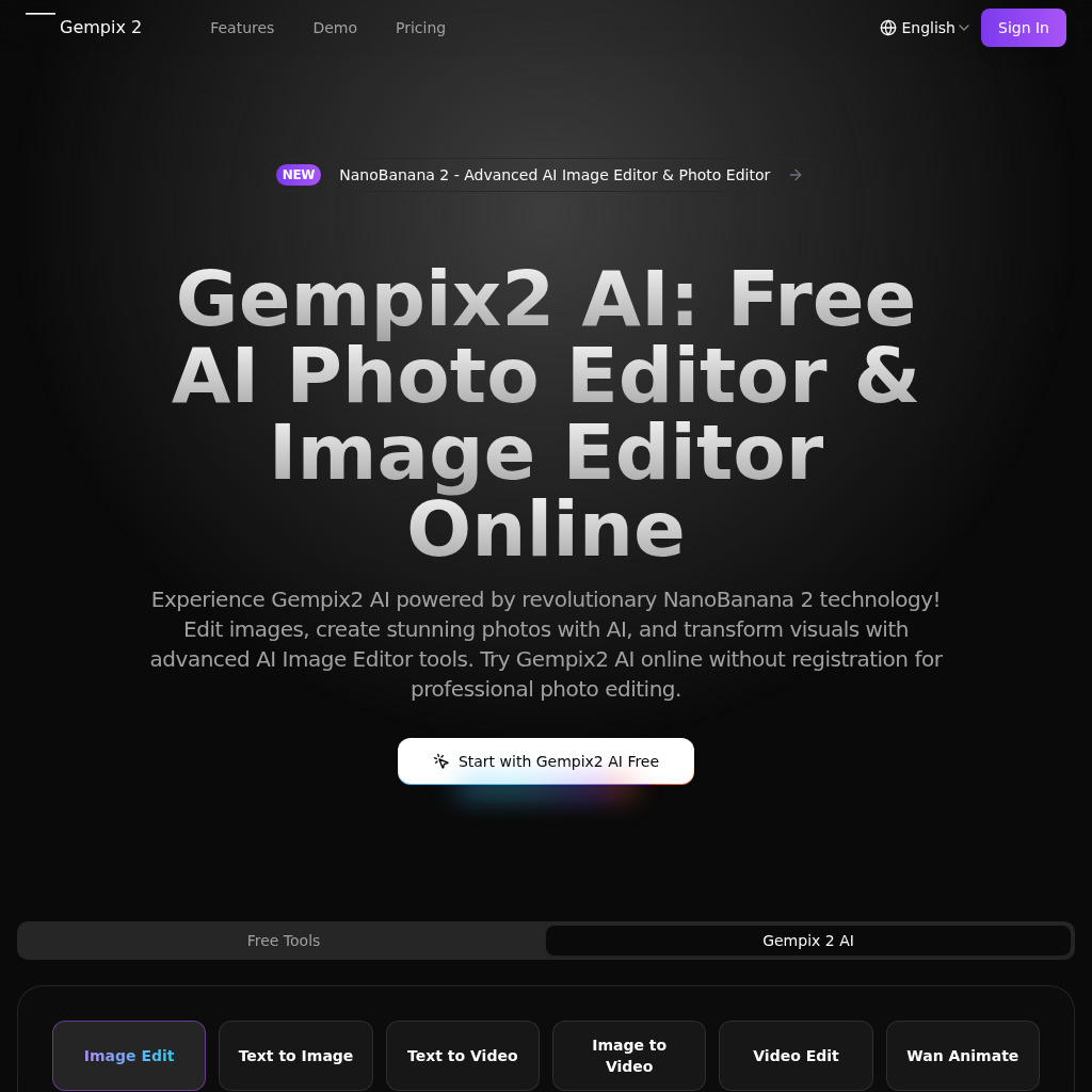 Gempix 2 AI: Free Advanced AI Photo & Image Editor Online