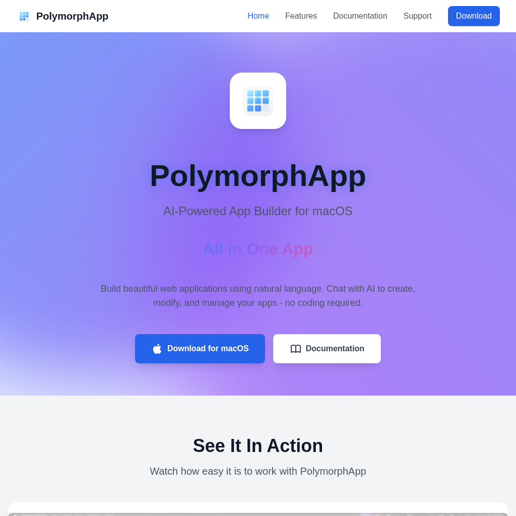 PolymorphApp: AI-Powered App Builder for macOS