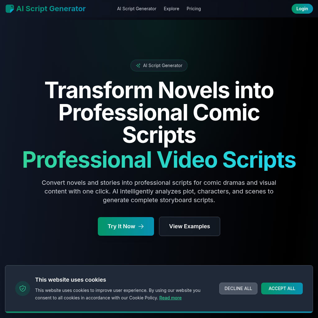 AI Script Generator: Transform Novels into Comic Scripts