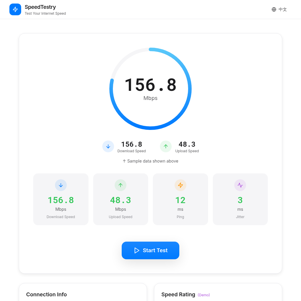SpeedTestry - Fast & Accurate Internet Speed Test