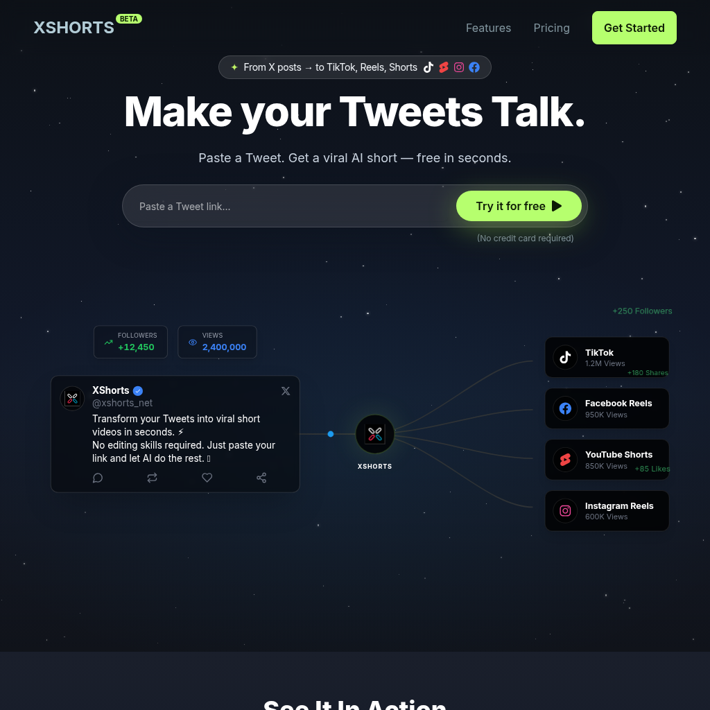 XShorts: Transform Tweets into Viral Short Videos with AI