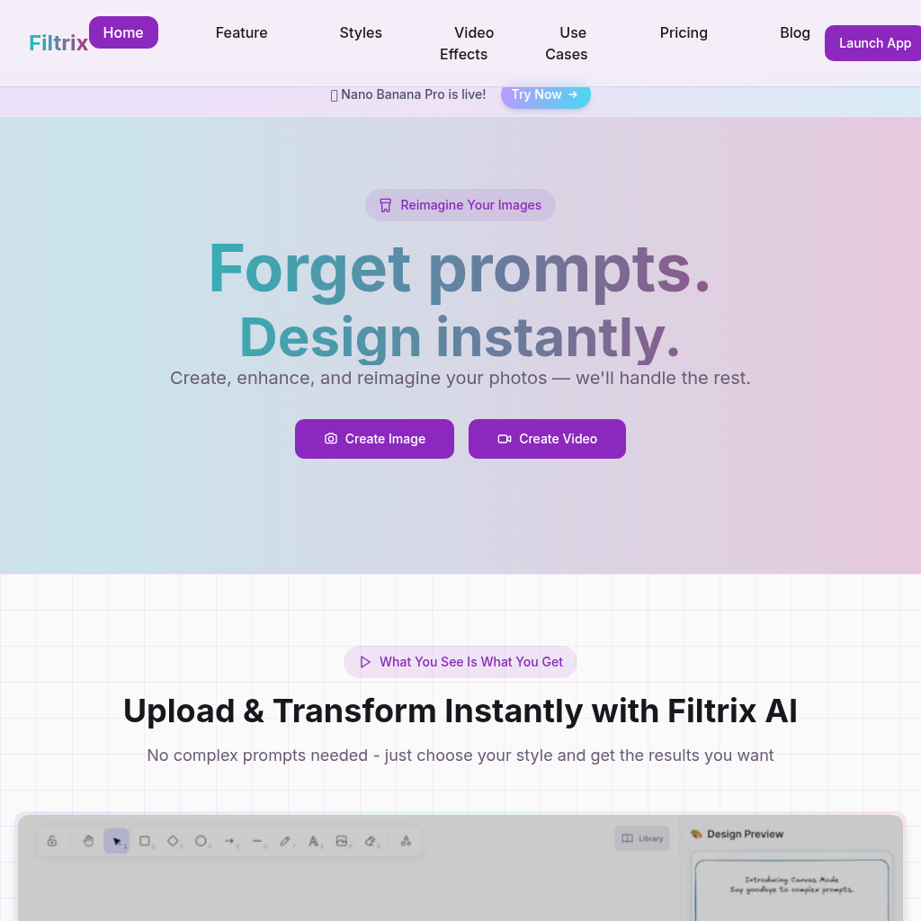 Filtrix AI: Simple AI Image Editor & Generator