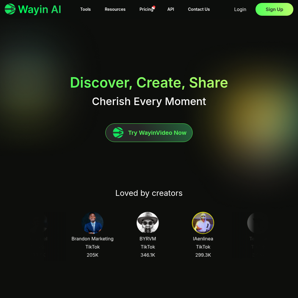 WayinVideo: Discover, Create, Share - Cherish Every Moment