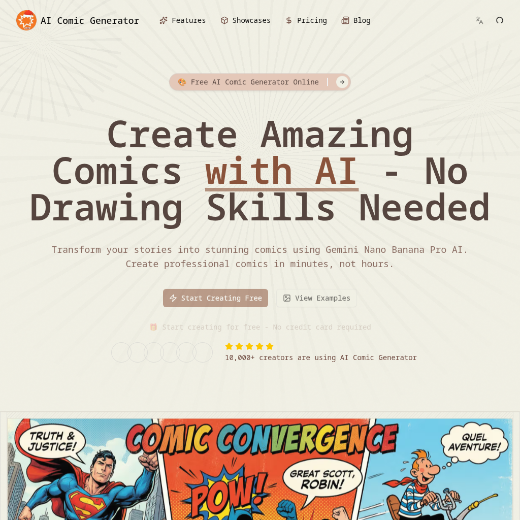 AI Comic Generator - Create Amazing Comics with AI for Free