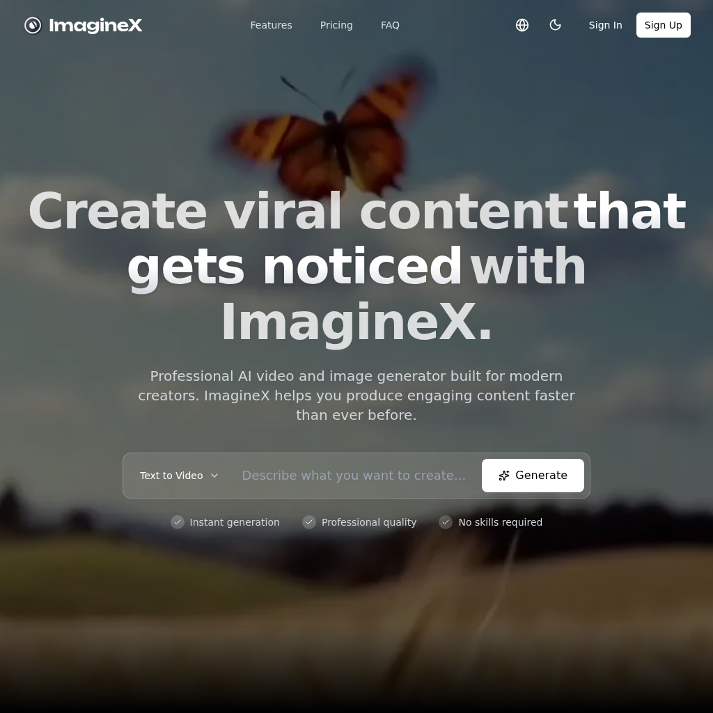 ImagineX AI: Professional Video & Image Generator