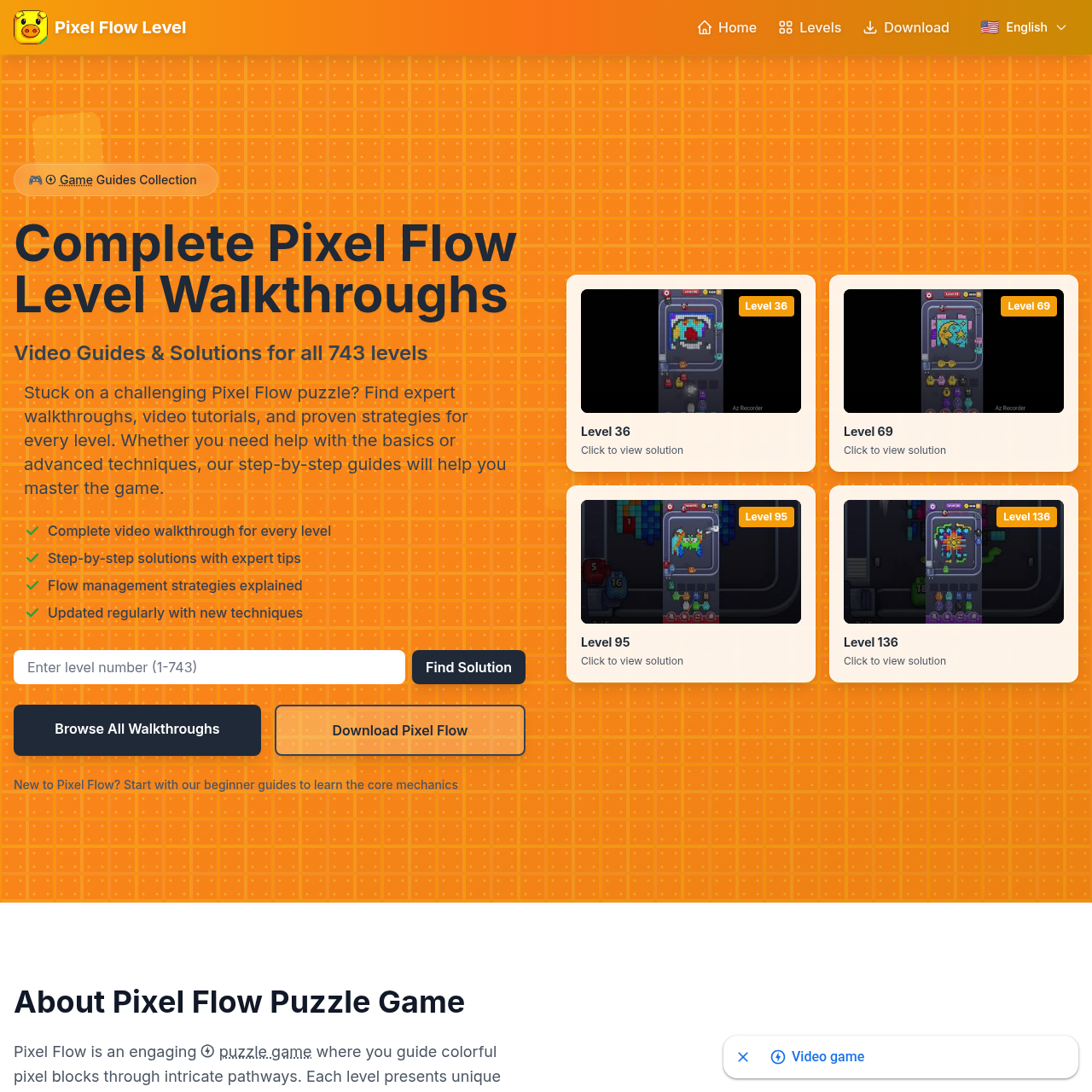 Pixel Flow Level: Walkthroughs, Tips & Strategies for All Levels