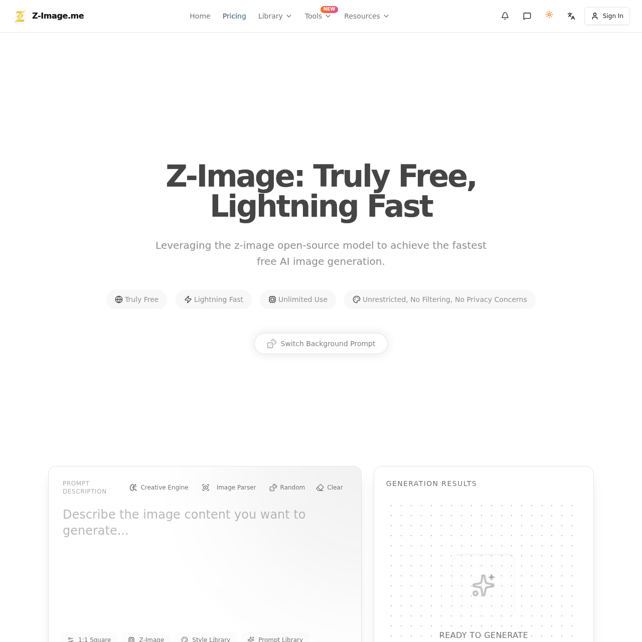 Z-Image: Free, Fast, Unlimited AI Image Generation Online