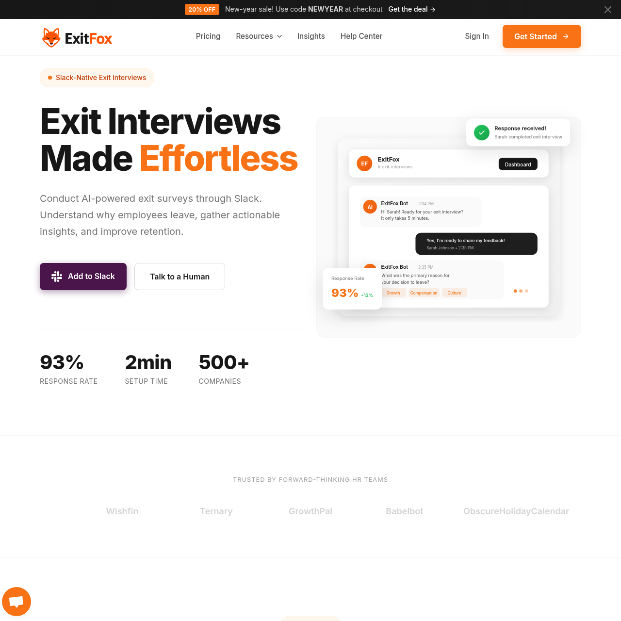 ExitFox | AI-Powered Exit Interviews & Employee Retention